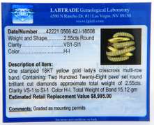 Majestic 18kt Yellow Gold Diamond Crossover Multi Row Ring