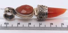 Vintaeg Sterling Silver Amber Pendant