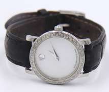 Movado Museum Mop and Diamond Bezel Quartz Watch