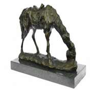 Dog and a Horse Friendship Bronze Sculpture