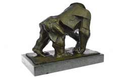 Mighty Brazilian Gorilla in Jungle Bronze Sculpture