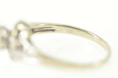 10K White Gold 0.20 Ctw Round Diamond Cluster Engagement Ring