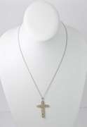Elaborate Sterling Cross & Chain