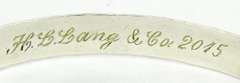 H.L. Lang Sterling Repousse Bangle Bracelet