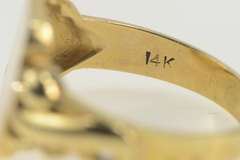 14K Yellow Gold Vintage NOS 1950''s Squared Men's Signet Ring