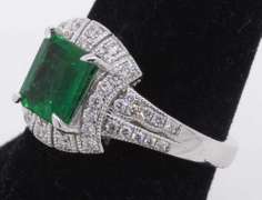 Elaborate Emerald & Diamond Ring