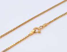 Vintage Sterling Silver Italian Box Chain Necklace