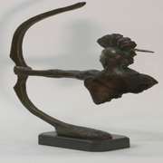 Indian Archer Bronze Sculpture