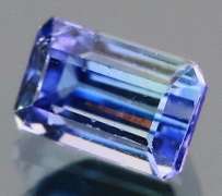 Beautiful 1.07ct emerald cut violet blue Tanzanite