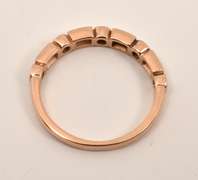 Fashionable Rose Gold Band with Diamonds