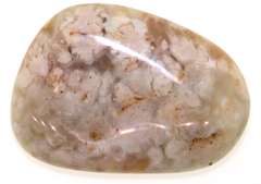 Flower Agate Palm Stone