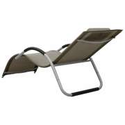 Sun Lounger Textilene Taupe and Gray
