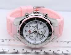 Michele Tahitian Pink Jelly Bean Chronograph Watch