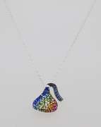 Sterling Silver Kisses Pendant on Chain