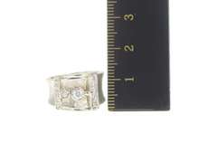 14K White Gold 1930's 0.61 Ctw Old European Diamond Buckle Ring