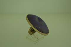 Vintage AKR Amy Kahn Russel Sterling Silver Purple Druzy Agate Ring