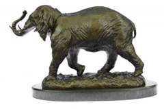 African Elephant Bronze Statue