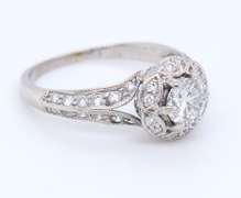 Vintage Style Platinum 0.75ctw Diamond Ring