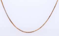 Italian Vintage Sterling Silver Box Chain Necklace