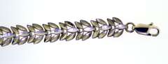 Bolivian Sterling Silver Leaf Link Bracelet