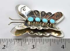 Sterling Silver Vintage Butterfly Pin