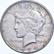 1934-S Peace Silver Dollar