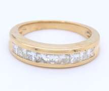 Sparkling Yellow Gold Diamond Band