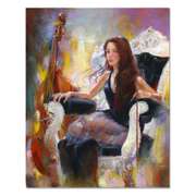 Lena Sotskova, "Episode" Original Painting, Oil on Canvas. Hand Signed and with COA.