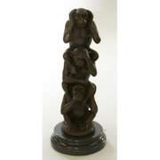 Three Wise Monkey Bronze Sculpture