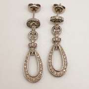 14kt White Gold & Diamond Earrings