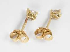Sweet Small Pear Shaped Diamond Stud Earrings