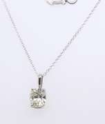 Poweerful White Gold Diamond Pendant on Chain