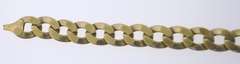 Italian Vintage Sterling Silver Flat Curb Link Bracelet