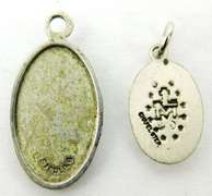 2 Petite Sterling Silver Religious Medals