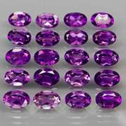 Royal purple! 8.26ct 6x4mm real Bolivian Amethyst set