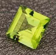 Vibrant 1ct high fire princess cut Peridot