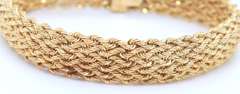 Incredible Yellow Gold Wide Mesh Bracelet