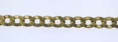 Italian Vintage Sterling Silver Flat Curb Link Bracelet