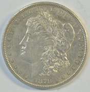 Great near Mint 1878-CC Morgan Silver Dollar. Key date