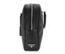 Prada Saffiane Cross-stitched Leather Travel Bag