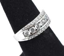 Bright CZ Sterling Silver Ring