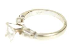 14K White Gold 1.53 Ctw Radiant Cut Diamond Engagement Ring