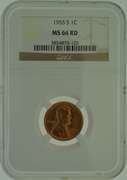 1955-S NGC 1Cent Lincoln MS66RD
