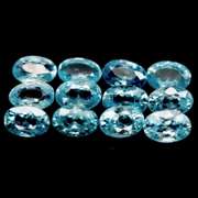 Vibrant blue! 8.90ct 12pc Cambodian Zircon set