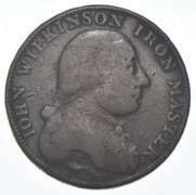 1787 United Kingdom Half Penny - Wilkinson Forge