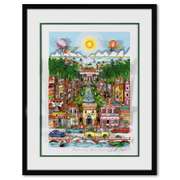 Charles Fazzino, "Perfectly Palm Beach (Green)" Framed 3D Limited Edition Silk Screen, DX Numbered and Hand Signed with Certificate of Authenticity.