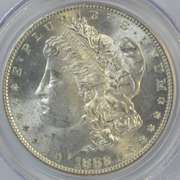 Super blazing Gem BU 1882-S Morgan Silver Dollar. PCGS MS65