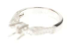 18K White Gold 0.51 Ctw Diamond Semi Mount Engagement Setting Ring