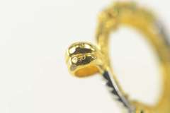 18K Yellow Gold Emerald 1/10th Oz Chinese Panda Coin Holder Pendant