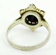 Early French 900 Silver Garnet Ring, Size 6.25